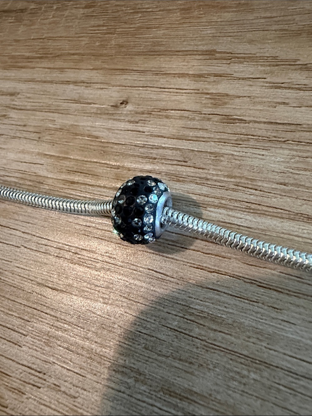 Black Crystal Pavé Charm Bead